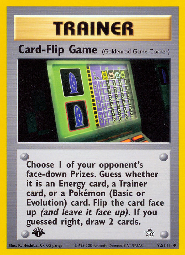 Card-Flip Game (92/111) [Neo Genesis 1st Edition]