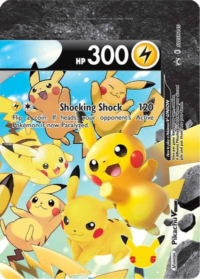 Pikachu V-UNION (SWSH140) (Celebrations) [Sword & Shield: Black Star Promos]