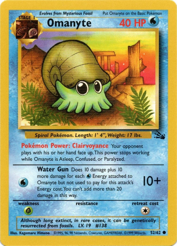 Omanyte (52/62) [Fossil Unlimited]