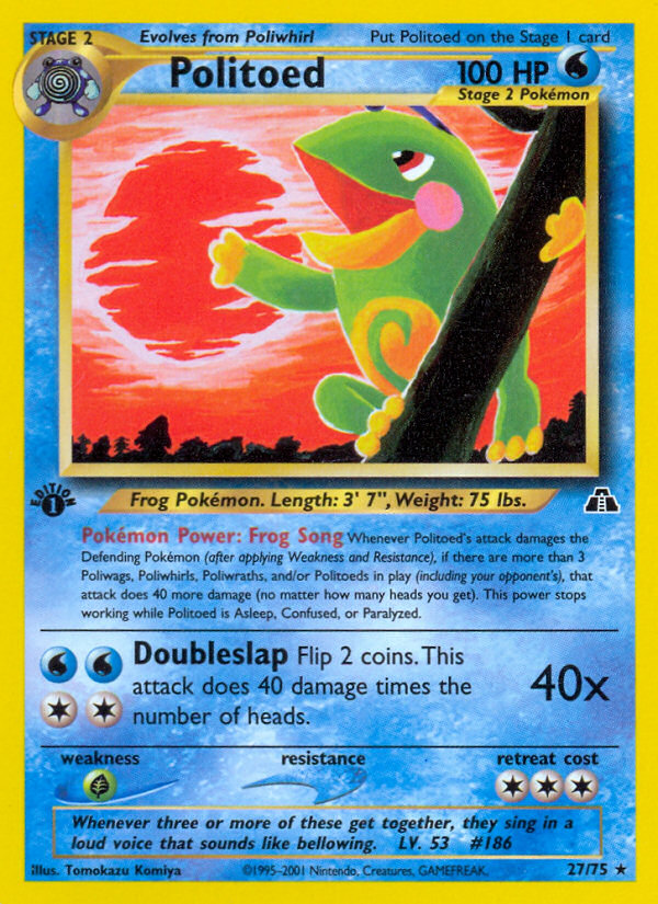 Politoed (27/75) [Neo Discovery 1st Edition]