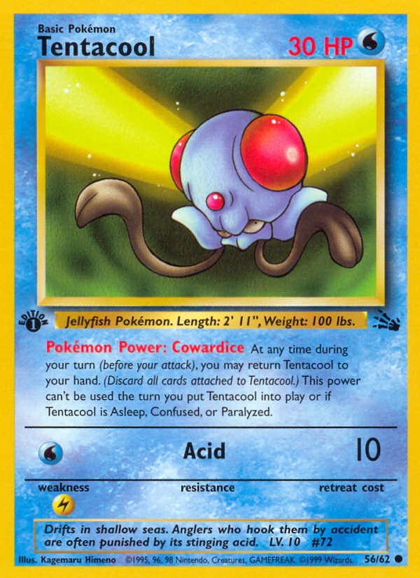 Tentacool (56/62) [Fossil 1st Edition]
