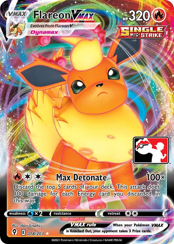 Flareon VMAX (018/203) [Prize Pack Series One]