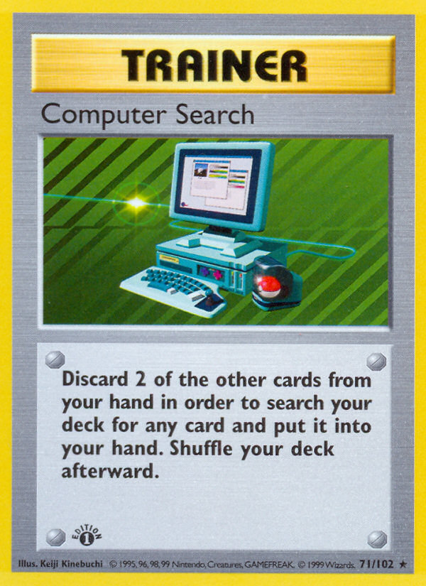 Computer Search (71/102) (Shadowless) [Base Set 1st Edition]