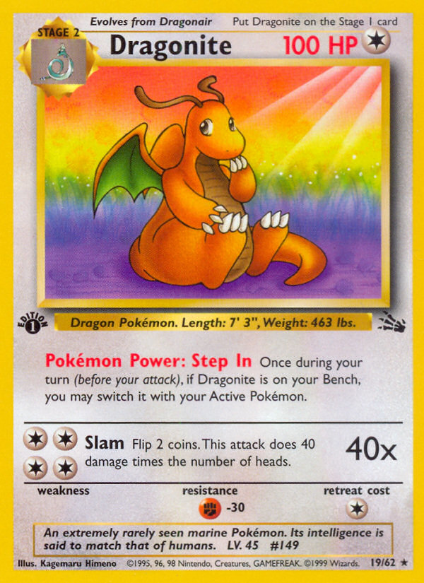 Dragonite (19/62) [Fossil 1st Edition]