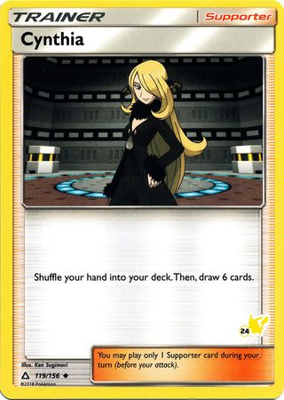 Cynthia (119/156) (Pikachu Stamp #24) [Battle Academy 2020]