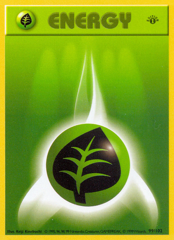 Grass Energy (99/102) (Shadowless) [Base Set 1st Edition]