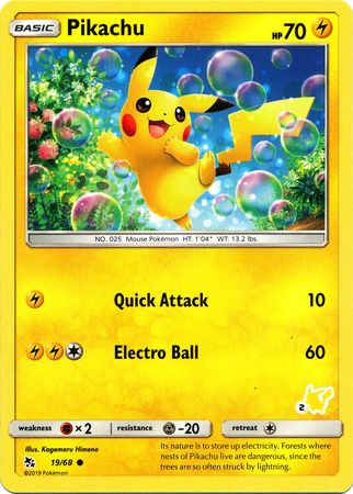 Pikachu (19/68) (Pikachu Stamp #2) [Battle Academy 2020]
