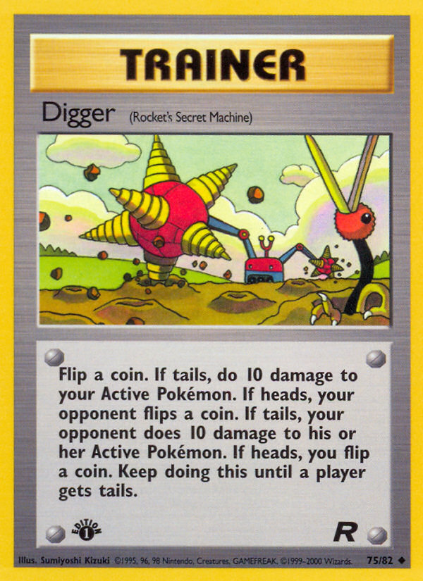 Digger (75/82) [Team Rocket 1st Edition]